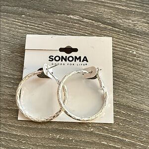 Sonoma Textured Silver Hoop Earrings